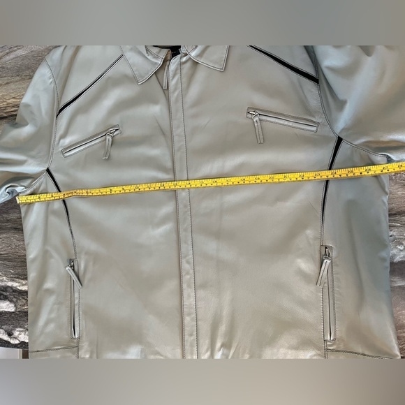 Bod & Christensen XXXL/3XL Grey Leather Burnish Jacket - Picture 13 of 16